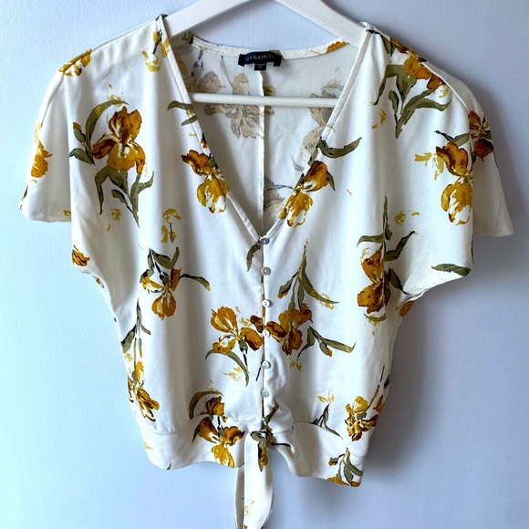 Dynamite Tops - Dynamite Floral Blouse